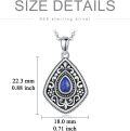 wholesale Sterling Silver Vintage Filigree Necklace w Malachite Turquoise Moonstone Opal Lapis Lazuli Pendant-0-10