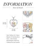 wholesale 925 Sterling Silver Heart Infinity Pendant with Sisters Forever Friendship Necklace-0-2
