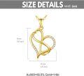 wholesale 14K Gold Infinity Heart CZ Pendant Necklace for Women-0-3