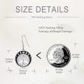 wholesale 925 Sterling Silver Moon Phases Tree Of Life Drop Earrings for Women Girls s 3cm Long-0-4