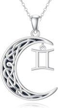 wholesale Sterling Silver Zodiac Necklace 12 Constellations Pendant Jewelry for Women Men-0-31