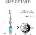 wholesale 925 Sterling Silver Turquoise Butterfly Drop Earrings for Women-0-3