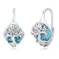 wholesale 925 Sterling Silver Tree Of Life Turquoise Drop Earrings For Women-0-0