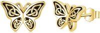 wholesale Gold 925 Sterling Silver Celtic Knot Butterfly Stud Earrings for Women and Girls-Gold