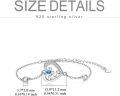 wholesale 925 Sterling Silver Blue Crystal Turtle Charm Anklet for Women Beach -0-5
