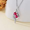 TOUPOP Sterling Silver & Birthstone Necklace: Sister Gift-0-5