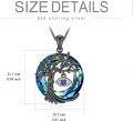 wholesale Sterling Silver Crystal Evil Eye Tree of Life Pendant Necklace - Gold Plated-0-35