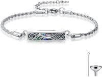 wholesale Sterling Silver Abalone Shell Urn Bracelet for Ashes Women Men Pet Memorial-Celtic