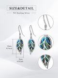 wholesale 925 Sterling Silver Leaf Opal Drop Earrings - Mother's Day Gifts for Women-0-41