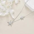 wholesale 925 Sterling Silver CZ Starfish Pendant Necklace - Ocean Beach s for Women-0-2