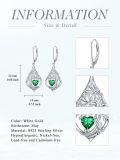 wholesale 925 Sterling Silver 12 Months Birthstone Crystal Tree of Life Earrings-0-6
