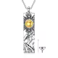 TOUPOP Sterling Silver Urn Necklace For Ashes With Funnel Filler-0-0