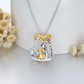 wholesale 925 Sterling Silver 925 Infinity Heart Girl & Gold Bunny Pendant Necklace-0-4