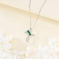 wholesale 925 Sterling Silver Emerald May Birthstone Cross Pendant Necklace-0-3