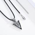 wholesale  Sterling Silver Rock Spearhead Pendant Necklace for Men Women -0-10