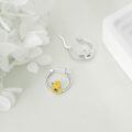 wholesale 925 Sterling Silver Rubber Duckie Hoop Earrings for Women - Cute Animal-0-3
