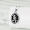 wholesale 925 Sterling Silver Metal Onyx Raven Pendant Necklace for Women and Men-0-3