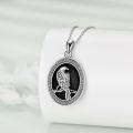 wholesale 925 Sterling Silver Metal Onyx Raven Pendant Necklace for Women and Men-0-3