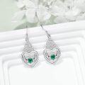 wholesale 925 Sterling Silver Emerald Heart Celtic Knot Claddagh Sun Moon Star Drop Earrings-0-2