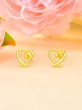 TOUPOP 14K Gold Moissanite Ball Round Star Heart Teardrop Love Knot Stud Earrings-0-1