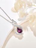 wholesale 925 Sterling Silver Infinity Birthstone Necklace for Women Mom Wife Mother s Day Gift-0-1