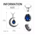 wholesale 925 Sterling Silver Crescent Moon with Amethyst Pendant Necklaces for Women s 45cm Chain Length-0-10