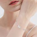 wholesale 925 Sterling Silver & Opal Butterfly Bracelet – Adjustable, Hypoallergenic, Elegant Gift for Women-0-2