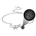 wholesale 925 Sterling Silver Cat 100 Languages I Love You Projection Bracelet-0-0