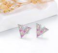 wholesale Sterling Silver Opal V Shape Stud Earrings for Women Minimalist-0-8