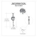 wholesale 925 Sterling Silver Celtic Tree Of Life Crescent Moon Heart Key Pendant Necklace-0-4