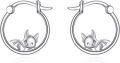 wholesale 925 Sterling Silver Bat Huggie Hoop Earrings Gift for Women and Girls-0-0