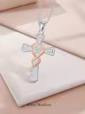 TOUPOP Sterling Silver & Stone Butterfly Faith Christian Pendant Necklace Birthday Gift-0-2
