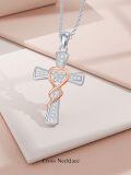 TOUPOP Sterling Silver & Stone Butterfly Faith Christian Pendant Necklace Birthday Gift-0-2