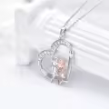 TOUPOP Sterling Silver Stone Sister Pendant Necklace Birthday Christmas Jewelry Gift-0-3