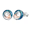 wholesale 925 Sterling Silver Blue Crystal Sea Life Stud Earrings Wholesale - Mermaid & Octopus Design-0-0