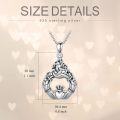 wholesale 925 Sterling Silver Celtic Knot Claddagh Heart Pendant Necklace-0-3