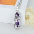 wholesale 925 Sterling Silver Purple Agate Celtic Knot Tree of Life Pendant Necklace for Women-0-3