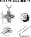 wholesale 925 Sterling Silver St Michael Cross Pendant Necklace for Men Women Catholic-0-4