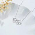 wholesale 925 Sterling Silver I Love You Mom Forever CZ Infinity Pendant Necklace 45cm Chain  for Mother's Day Birthday Christmas Anniversary Present Idea-0-3