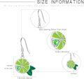 wholesale 925 Sterling Silver & Cubic Zirconia Lemon Earrings, Fresh Summer Citrus Design, 0.51x0.59, 3.3g, Hypoallergenic, Gift for Women-0-2