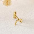 wholesale 14k Yellow Gold 3 Lab Diamond Nose Stud-0-2