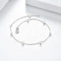 wholesale 14K White Gold Freshwater Pearl Anklet for Women Elegant Beach Foot Chain Gift-0-2