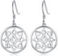 wholesale 925 Sterling Silver Celtic Knot Circle Drop Earrings for Women Irish  Ideas-0-0
