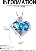 wholesale TOUPOP Mom Necklace For Women Sterling Silver Crystal Jewelry Rose Butterfly Heart Pendant Necklace For Mom Mothers Day Christmas Birthday Gifts For Her Mother Sister -0-3