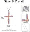 wholesale  Sterling Silver Birthstone Cross Necklace for Women Christian Gift -0-1