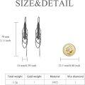 wholesale Black Threader Earrings for Women - Long Chain Dangle Hypoallergenic Tassel Earrings Fashion Jewelry-0-9