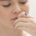 wholesale 925 Sterling Silver Purple And Clear Gemstone Ring With Butterfly Design Elegance-0-4