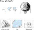 wholesale 925 Sterling Silver White Opal Whale & Jellyfish Stud Earrings for Women - Hypoallergenic Sea Life Gift Set-0-2