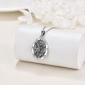 wholesale 925 Sterling Silver Saint Michael Protect Us Oval Medal Pendant Necklace-0-1