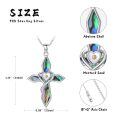 wholesale 925 Sterling Silver Abalone Shell Heart Cross Tree of Life Star of David Compass Pendant Necklace-0-5